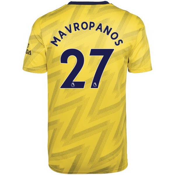 Camiseta Arsenal NO.27 Mavropanos Replica Segunda Ropa 2019/20 Amarillo